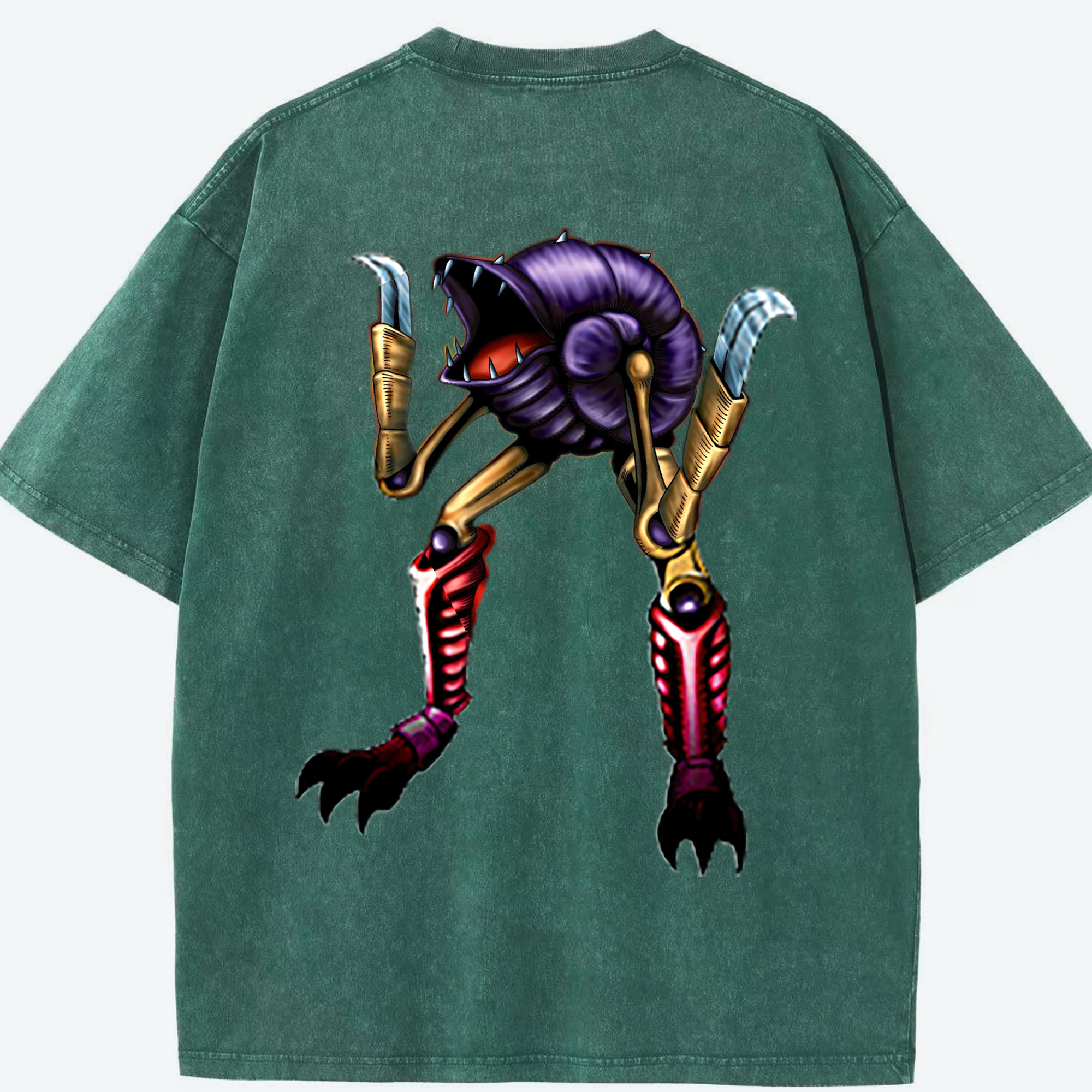 （画像用） 遊☆戯☆王 Yu-Gi-Oh! 綿100% ヴィンテージ風 半袖Tシャツ（背面プリント）